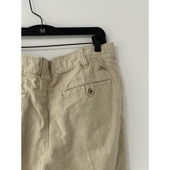Tommy Bahama Relax Ripstop Khaki Drawstring Pants Cotton Linen Blend Mens 34 - Picture 6 of 12